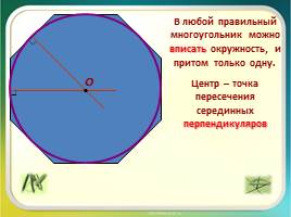 Окружность, вписанная в правильный многоугольник, слайд 6