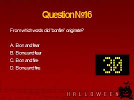 Тест «Halloween» What do we know about it?, слайд 18