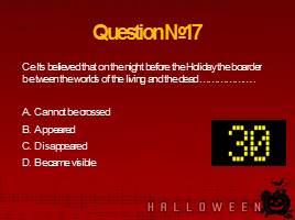 Тест «Halloween» What do we know about it?, слайд 19