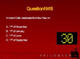 Тест «Halloween» What do we know about it?, слайд 20