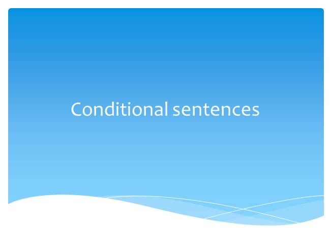 Презентация Conditional sentences