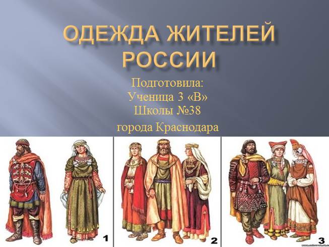 Презентация Одежда жителей Древней Руси