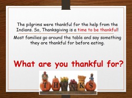 День Благодарения (на английском языке), слайд 8