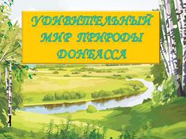 Презентация Удивительный мир природы Донбасса