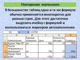 Относительные, абсолютные и смешанные ссылки, слайд 9