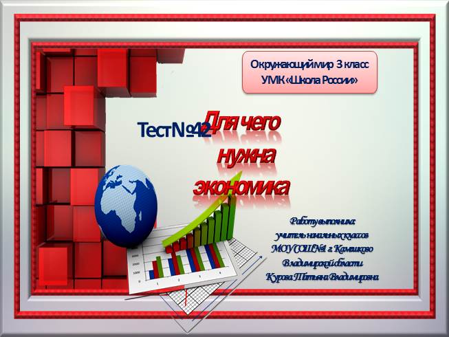 Презентация Тест «Для чего нужна экономика»