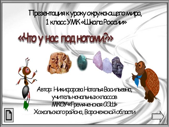 Презентация Что у нас под ногами?