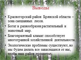 Исследование природных зон Красногорского района Брянской области, слайд 10