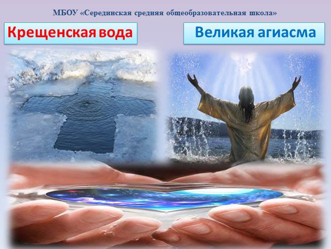 Презентация Исследовательская работа «Крещенская вода - Великая Агиасма»