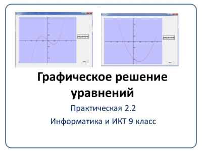 Презентация Графическое решение уравнений на Visual Basic
