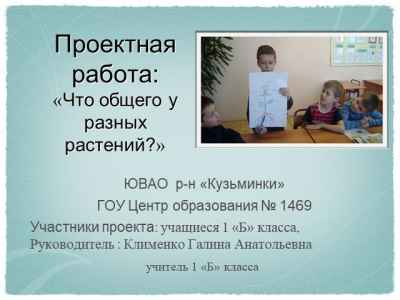 Презентация Что общего у разных растений